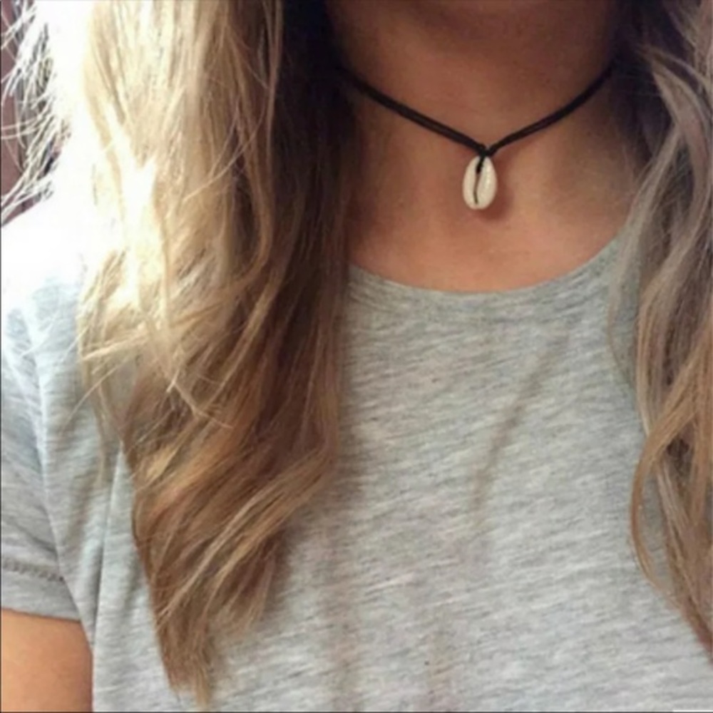 Boho Cowrie Shell Rope Necklace